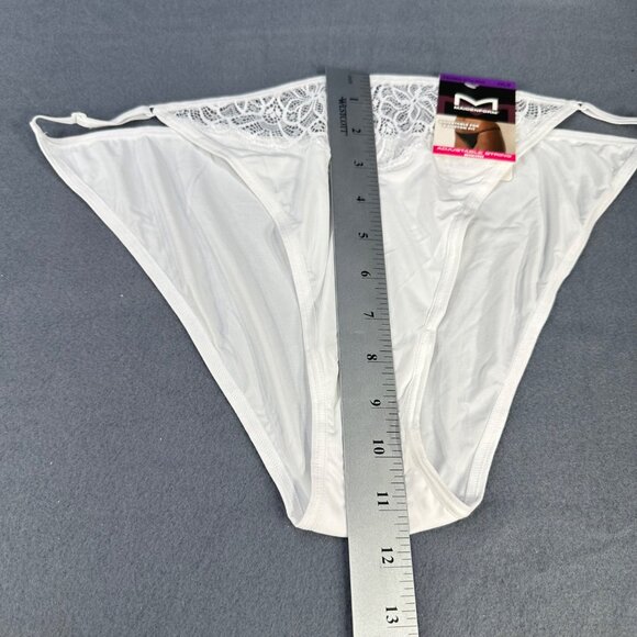 Maidenform Womens Size 2XL/9 Panty Bikini Adjustable String Bikini White New - Picture 7 of 8